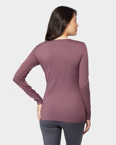 32 Degrees Heat Womens Ultra Soft Thermal Lightweight Baselayer Scoop Neck Long Sleeve Top in Saudi Arabia