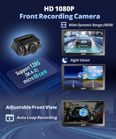 شاشة ATOTOAONE Apple Carplay للسيارة، Carplay اللاسلكية وستيريو السيارة Android Auto، جهاز ملاحة GPS مع 9 بوصة QLED، FM، MirrorLink، كاميرا أمامية وHD، P909PR-S1 in Saudi Arabia