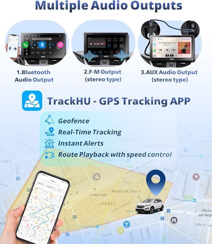 شاشة ATOTOAONE Apple Carplay للسيارة، Carplay اللاسلكية وستيريو السيارة Android Auto، جهاز ملاحة GPS مع 9 بوصة QLED، FM، MirrorLink، كاميرا أمامية وHD، P909PR-S1 in Saudi Arabia