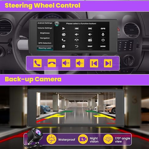 [4+64G]Car Radio for VW Volkswagen Beetle 2004-2010 with Wireless Carplay&Android Auto, 6.8 inch IPS Touchscreen Android VW stereo support Bluetooth/Hi-Fi Audio/GPS/Wifi/FM Radio/SWC+AHD Backup Camera in Kuwait