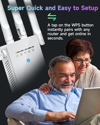 2024 Extendtecc WiFi Extender Signal Booster, 10000 Sq.ft Long Range Internet Extender WiFi Booster for Home, 80% Faster | Broader Than Ever, WiFi Repeater W/Ethernet Port, 1-Tap Easy Setup in Kuwait