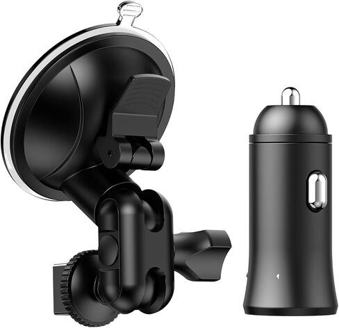 BOBLOV M5/ T5/KJ25/A23 حامل شفط لكاميرا الجسم وشاحن سيارة، مجموعة تركيب السيارة فقط M5/ T5/ A23 كاميرا الجسم (كاميرا الفيديو غير متضمنة) ملحقات خارجية للمركبة in Kuwait