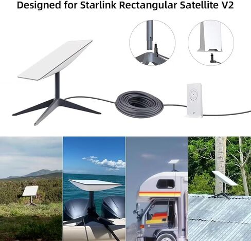 XTAR Starlink Cable 10FT for Starlink Actuated Gen 2, Replacement Cable Starlink Rectangular Satellite V2 Waterproof Starlink Extension Cables in Saudi Arabia