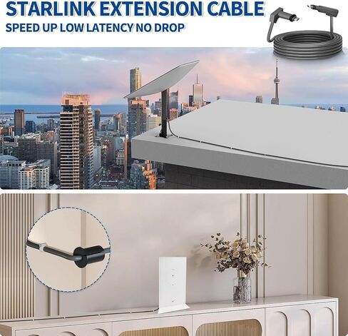 XTAR Starlink Cable 10FT for Starlink Actuated Gen 2, Replacement Cable Starlink Rectangular Satellite V2 Waterproof Starlink Extension Cables in Saudi Arabia