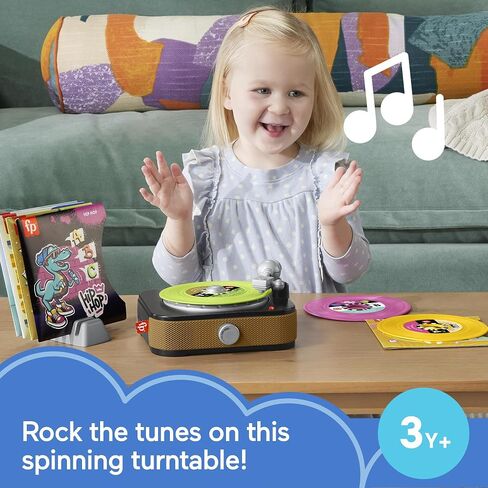 Fisher-Price Musical Toy, Rockin’ Record Player for Preschool Pretend Play for Kids Ages 3+ Year in Saudi Arabia