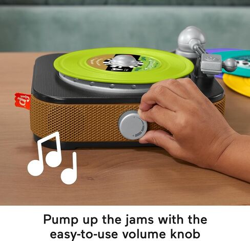 Fisher-Price Musical Toy, Rockin’ Record Player for Preschool Pretend Play for Kids Ages 3+ Year in Saudi Arabia