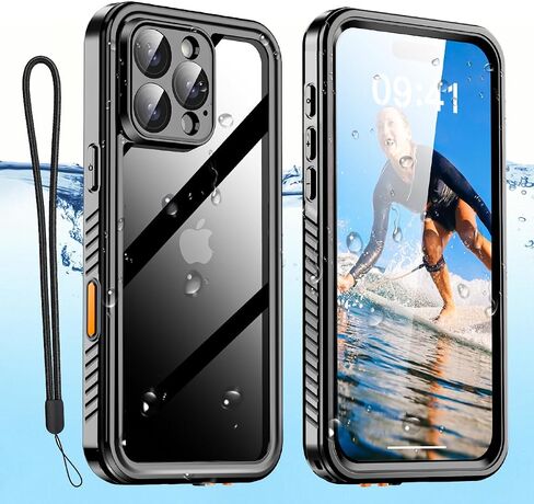 AICase متوافق مع حافظة iPhone 16 Pro Max مقاومة للماء، وواقي شاشة مدمج مقاوم للماء ومقاوم للصدمات والغبار ومقاوم للثلوج، جراب هاتف متين تحت الماء in Kuwait