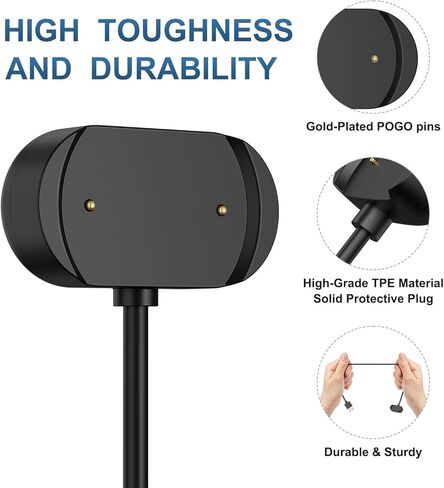 Charger Compatible with Amazfit T-Rex 2 (Only), Replacement Magnetic USB Type A Charging Cable Cord for Amazfit T-Rex 2 Smart Watch Accessories (3.3FT) in Saudi Arabia
