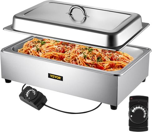 VEVOR Electric Soup Warmer, Four 7.4QT Stainless Steel Round Pot, 1500W Commercial Food Warmer, 86~185°F Adjustable Temp, Bain Marie with Anti-Dry Burn and Reset Button, for Restaurant, Buffet in Saudi Arabia