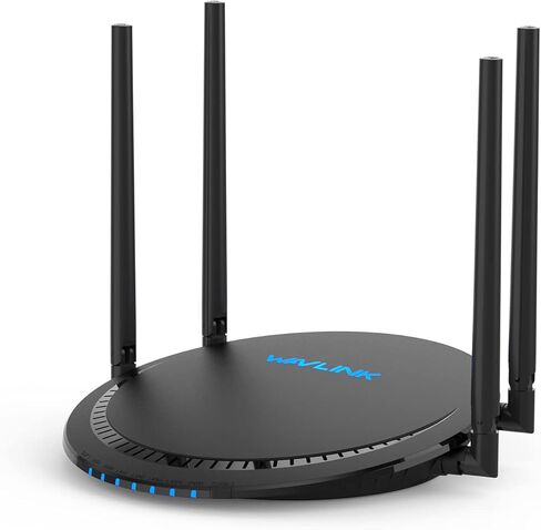 WAVLINK AX1800 WiFi 6 1800 Mbps Wireless Router, Dual Band Gigabit WiFi Internet Router with 5 Gigabit Ports for Home, up to 1,500 sq. ft and 64+ Devices, Mesh Router, TouchLink, Parental Control, QoS in Saudi Arabia