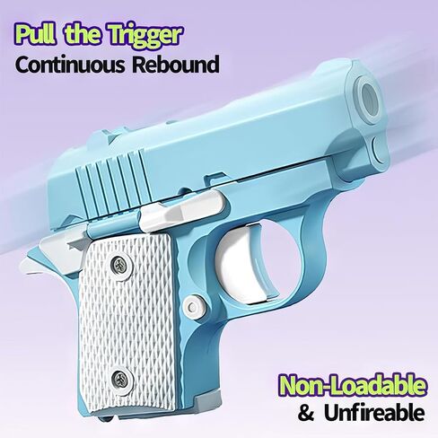 Hikewintoy 2 Pack Cool Fidget Toy Gun، ألعاب صغيرة مطبوعة ثلاثية الأبعاد لتخفيف التوتر، ألعاب تململ مناسبة لتخفيف اضطراب فرط الحركة ونقص الانتباه وتخفيف القلق، للبالغين والأطفال (FID-YTR-P) in Saudi Arabia