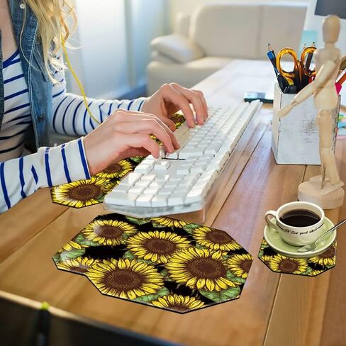 Keyboard Wrist Rest and Mouse Pad Wrist Support Set with Coaster, Ergonomic Memory Foam Gel Mouse Pad Keyboard Wrist Cushion for Laptop Computer Gaming Office Work-Watercolor Red Rose Floral in Saudi Arabia