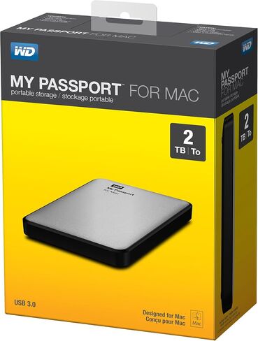 WD 2TB Silver My Passport for Mac Portable External Hard Drive - USB 3.0 - WDBZYL0020BSL-NESN in Saudi Arabia