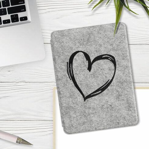 حافظة kwmobile متوافقة مع Amazon Kindle Paperwhite 11. Generation 2021 - حافظة حماية للقارئ الإلكتروني مصنوعة من نسيج اللباد على شكل كتاب - مخطط سفر أبيض/رمادي داكن in Kuwait