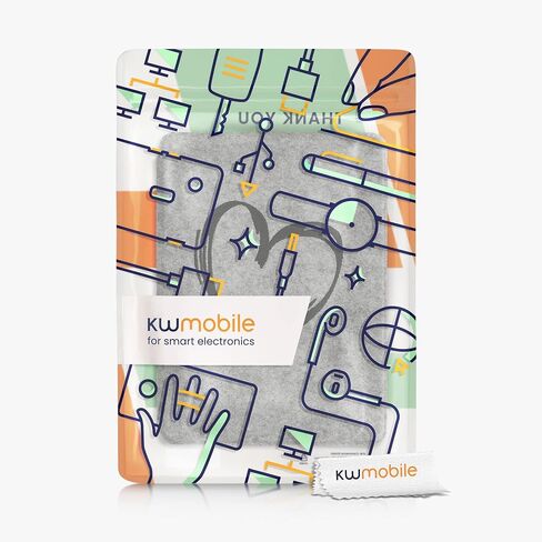 حافظة kwmobile متوافقة مع Amazon Kindle Paperwhite 11. Generation 2021 - حافظة حماية للقارئ الإلكتروني مصنوعة من نسيج اللباد على شكل كتاب - مخطط سفر أبيض/رمادي داكن in Kuwait