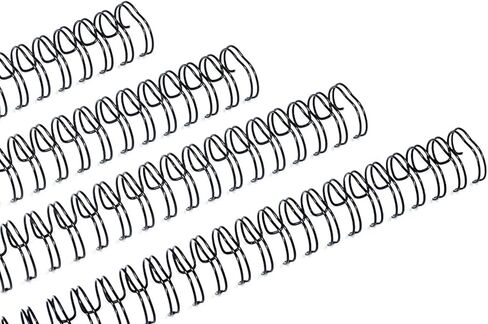 Rayson WR-32-95-100-B أسلاك ربط ذات حلقة مزدوجة 7/16 بوصة 3:1 سلك ربط 32 حلقة سلكية حزمة من 100 قطعة باللون الأسود in Saudi Arabia