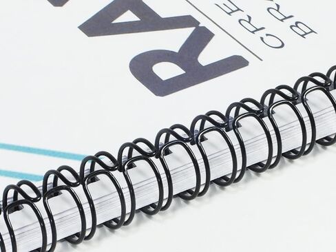 Rayson WR-32-95-100-B أسلاك ربط ذات حلقة مزدوجة 7/16 بوصة 3:1 سلك ربط 32 حلقة سلكية حزمة من 100 قطعة باللون الأسود in Saudi Arabia