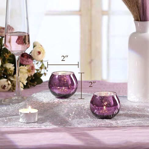 LAMORGIFT 12 Pcs Hot Pink Candle Holders for Barbie Birthday Party Decorations- Bridal Shower Decorations, Votive Candle Holders for Wedding, Pink Candle Centerpieces for Disco, Cowgirl Party Decor in Saudi Arabia