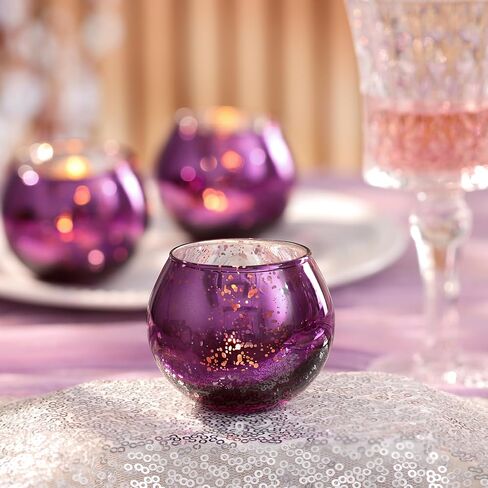 LAMORGIFT 12 Pcs Hot Pink Candle Holders for Barbie Birthday Party Decorations- Bridal Shower Decorations, Votive Candle Holders for Wedding, Pink Candle Centerpieces for Disco, Cowgirl Party Decor in Saudi Arabia