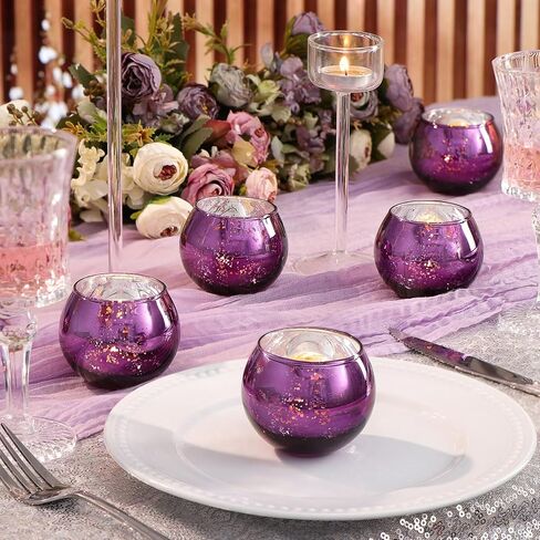 LAMORGIFT 12 Pcs Hot Pink Candle Holders for Barbie Birthday Party Decorations- Bridal Shower Decorations, Votive Candle Holders for Wedding, Pink Candle Centerpieces for Disco, Cowgirl Party Decor in Saudi Arabia