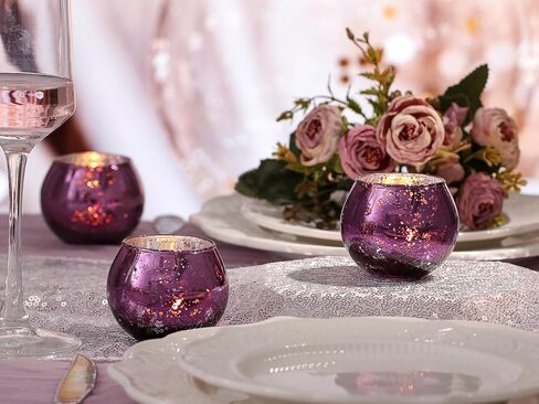 LAMORGIFT 12 Pcs Hot Pink Candle Holders for Barbie Birthday Party Decorations- Bridal Shower Decorations, Votive Candle Holders for Wedding, Pink Candle Centerpieces for Disco, Cowgirl Party Decor in Saudi Arabia