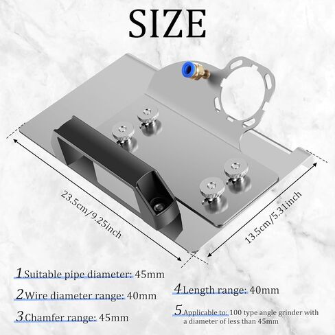 Angle Grinder Stand for Tile 45° Chamfer Cutting, Stainless Steel Angle Grinder Holder Tile Cutter Tool, 45° Ceramic Tile Chamfer Cutting Bracket Attachments for 100 Type Angle Grinders (Regular) in Saudi Arabia