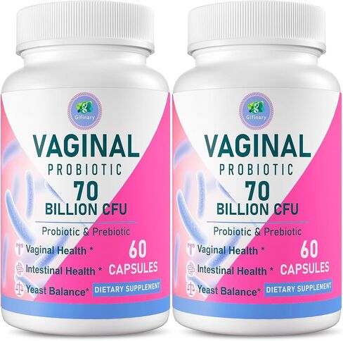 Vaginal Probiotics for Women, 70 Billion CFU 13 Strains, Women Probiotics & Prebiotics & D-Mannose, for Vaginal, Urinary, pH Balance, Immune & Digestive Health - Shelf Stable, 60 Capsules Supply in Saudi Arabia