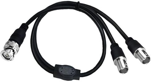 BNC Splitter Cable, BNC Female to Dual BNC Male Adapter Cable, BNC Coaxial Y Splitter Cable for CCTV System, Radio, Modem, Camera 50cm/20 inch (BNC Female to 2 Male) in Kuwait