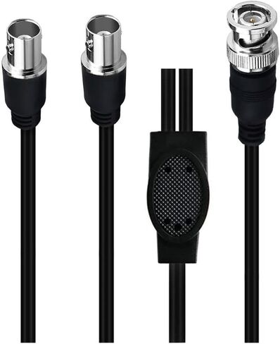 BNC Splitter Cable, BNC Female to Dual BNC Male Adapter Cable, BNC Coaxial Y Splitter Cable for CCTV System, Radio, Modem, Camera 50cm/20 inch (BNC Female to 2 Male) in Kuwait