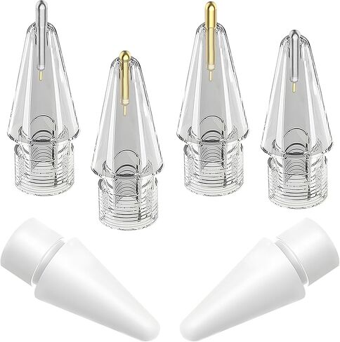 6 PCS Tips for Apple Pencil 2nd 1st Generation and USB-C,Tips for iPad Pencil(White/Clear) in Saudi Arabia