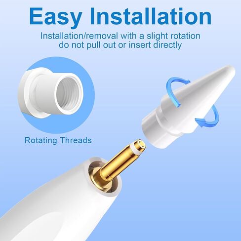 6 PCS Tips for Apple Pencil 2nd 1st Generation and USB-C,Tips for iPad Pencil(White/Clear) in Saudi Arabia