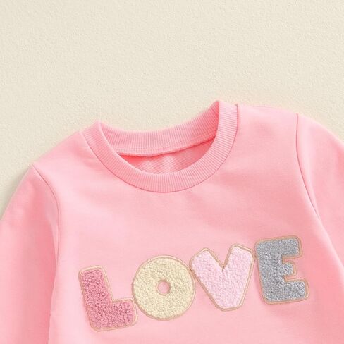 ZyHwShine ملابس الرضع طفل رضيع فتاة رسالة طويلة الأكمام Crewneck البلوز السراويل لطيف الخريف الشتاء الزي 3-24 شهرا in Saudi Arabia
