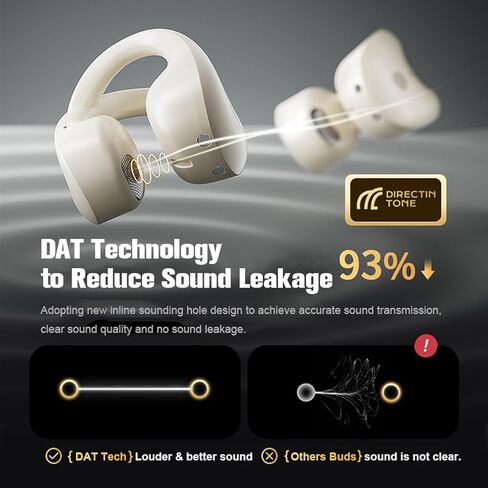 مشبك بلون البشرة على سماعات الأذن المفتوحة، سماعات أذن لاسلكية تعمل بالبلوتوث، مشبك للأذن خارجي، سماعات توصيل عظمية هوائية، سماعات أذن مفتوحة، سماعات أذن موصلة للعظام، مكبر صوت لقنوات الأذن الصغيرة in Kuwait