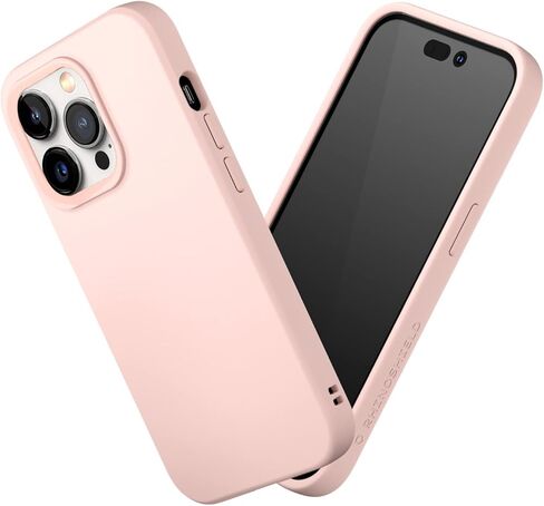 RhinoShield Case Compatible with [iPhone 14 Pro] | SolidSuit - Shock Absorbent Slim Design Protective Cover with Premium Matte Finish 3.5M / 11ft Drop Protection - Blush Pink in Kuwait