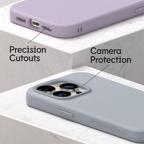 RhinoShield Case Compatible with [iPhone 14 Pro] | SolidSuit - Shock Absorbent Slim Design Protective Cover with Premium Matte Finish 3.5M / 11ft Drop Protection - Blush Pink in Kuwait