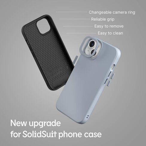 RhinoShield Case Compatible with [iPhone 14 Pro] | SolidSuit - Shock Absorbent Slim Design Protective Cover with Premium Matte Finish 3.5M / 11ft Drop Protection - Blush Pink in Kuwait