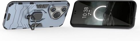 حافظة لهاتف هواوي بورا 70 برو/بورا 70 برو+ حافظة بمسند مع واقي شاشة من الزجاج المقوى [قطعتان]، غطاء هاتف هجين شديد التحمل بطبقة مزدوجة مضادة للخدش، أسود in Kuwait