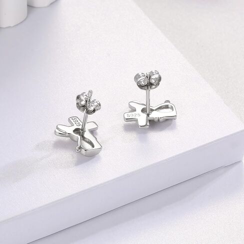 925 فضة ديناصور وأقراط لطيف الحيوان وأقراط هيبوالرجينيك مجوهرات هدايا للفتيات في سن المراهقة النساء in Kuwait