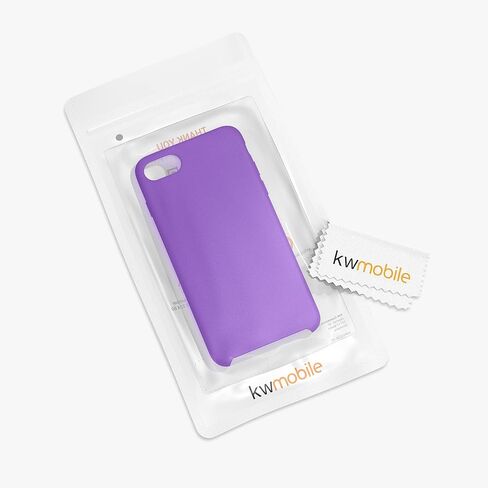 kwmobile Case Compatible with Apple iPhone SE (2022) / iPhone SE (2020) / iPhone 8 / iPhone 7 Case - TPU Silicone Phone Cover with Soft Finish - Orchid Purple in Kuwait