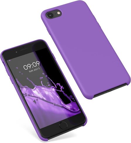kwmobile Case Compatible with Apple iPhone SE (2022) / iPhone SE (2020) / iPhone 8 / iPhone 7 Case - TPU Silicone Phone Cover with Soft Finish - Orchid Purple in Kuwait