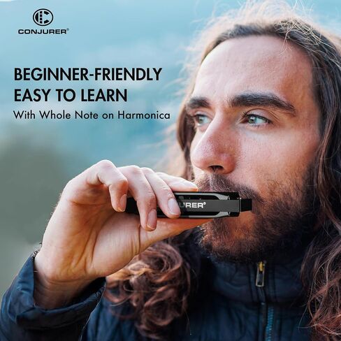 Blues Harmonica for Kids Beginners, 10 Hole Diatonic Harmonica Key of C, Brass Reed Metal Mouth Organ C Key Blues Harp with Case, Silver in Kuwait