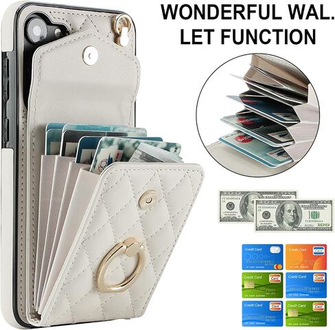 for Samsung Galaxy S23 Plus / S23+ Crossbody Wallet Case, PU Leather with Card Holder Kickstand Lanyard Cover for Women Case for Samsung Galaxy S23 Plus.Lanyard White in Saudi Arabia
