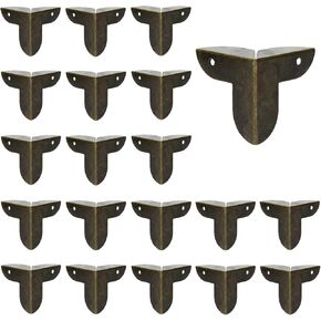 Box Corner Protectors Metal Mcredy Decor Edge Guard for Box Table Cabinet with Screws 0.87" Length Corner Protector Bronze Pack of 60