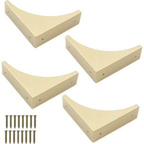 Bivethoi 4Pcs Metal Box Corner Protector Gold, Edge Safety Guard Corner Cover Furniture Corner Metal Bumpers