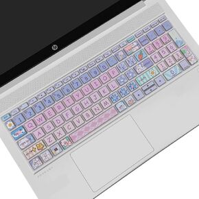 Cute Keyboard Cover for 15.6 inches HP ProBook 450 G8 G9 G10 / ProBook 455 G8 G9 G10 /ProBook 650 G8/HP Zbook Power G8 G9, Silicone Keyboard Skin, US Layout, Sun and Moon