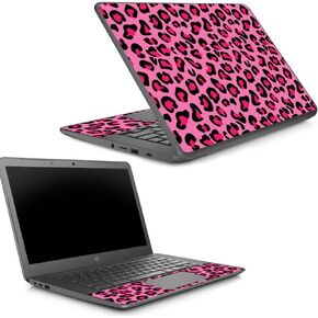 MightySkins Skin Compatible with HP Chromebook 14 G5 - Pink Leopard | Protective, Durable, and Unique Vinyl Decal wrap Cover | Easy to Apply, Remove, and Change Styles | Made in The USA
