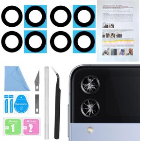 2PCS ASDAWN Back camera Lens Glass for Galaxy Z Flip4 F721 All Carriers, for Galaxy Flip4 Back Rear Camera Lens Glass Replacement with Free Lens Film + Installation Manual + Repair Tool Set in Kuwait