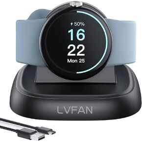 LVFAN Charger for Pixel Watch 3 2 & Fitbit Sense 2 / Versa 4 3, Charging Cable Charger Replacement Accessories, Charger Stand Dock for Google Pixel Watch 3 2 & Fitbit Versa 4 3 / Sense 2 / Sense