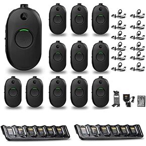 12 x Motorola CLP1010e 1-Channel 2-Way UHF Business Radio (CLP1010E) + 2 x Multi-Unit Charger