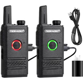 أجهزة راديو TIDRADIO TD-M6 أجهزة اتصال لاسلكية للبالغين في اتجاهين أجهزة راديو طويلة المدى، 22 قناة، PTT مزدوج لتصنيع المطاعم والأعمال التجارية والصيد والمشي لمسافات طويلة 2 حزمة in Kuwait